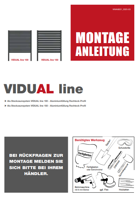 Vorschau: Montageanleitung VIDUAL line